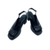 Sandalia Plataforma Negro H perfil
