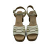 Sandalia Plataforma Trenzada Beige frente