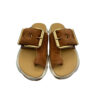 Sandalia Ring toe Velour Marrón frente Sandalia Ring toe Velour Marrón frente