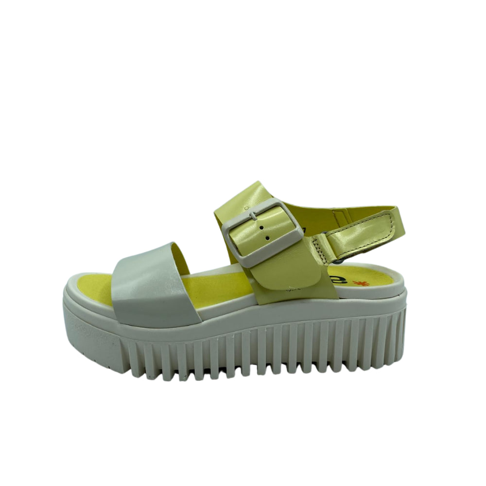 Sandalia Tiras Beige & Gris