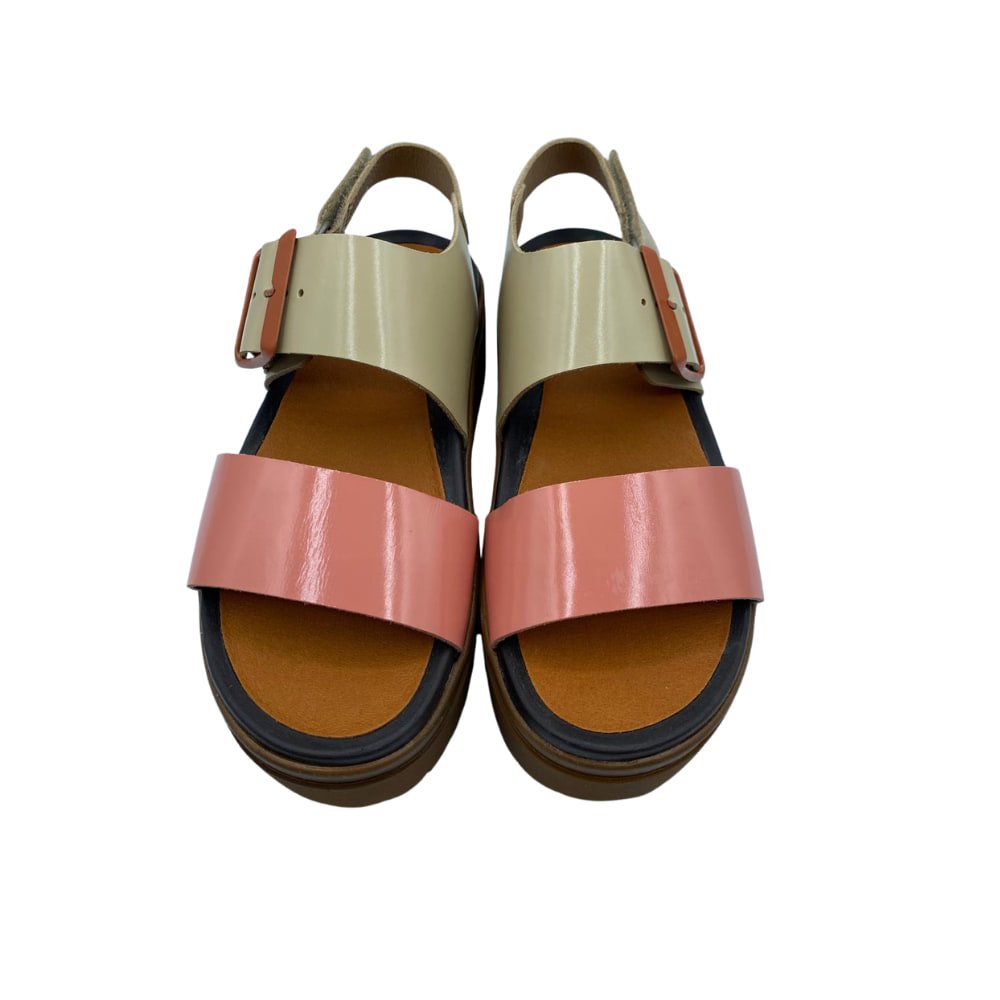 Sandalia Tiras Beige & Nude frente