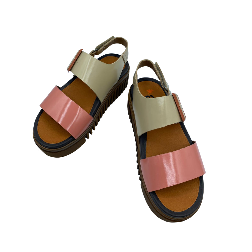 Sandalia Tiras Beige & Nude perfil