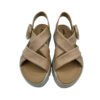 Sandalias Plataforma Cruzadas Marrón frente Sandalias Plataforma Cruzadas Marrón frente