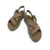 Sandalias Plataforma Cruzadas Marrón perfil Sandalias Plataforma Cruzadas Marrón perfil