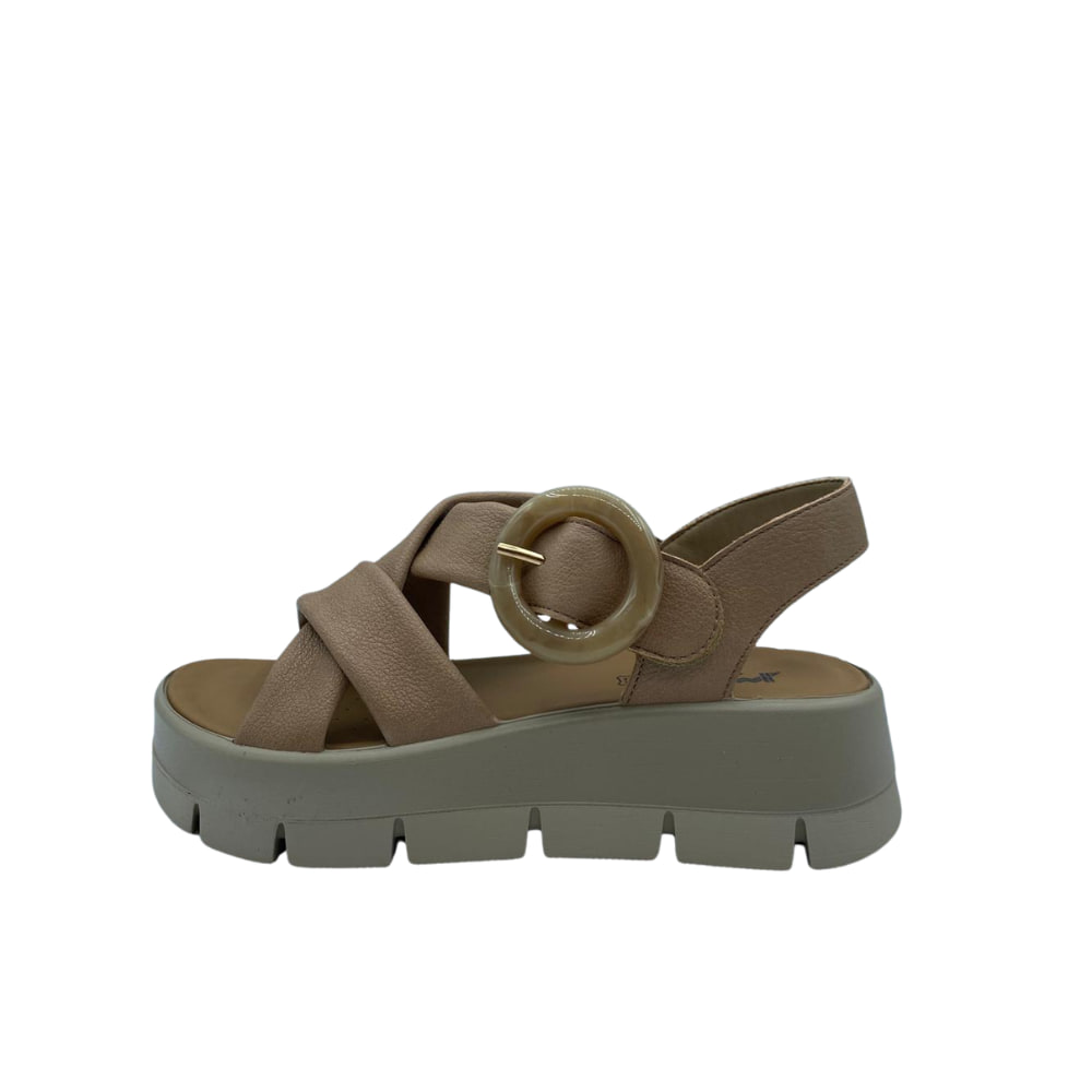 Sandalias Plataforma Cruzadas Marrón