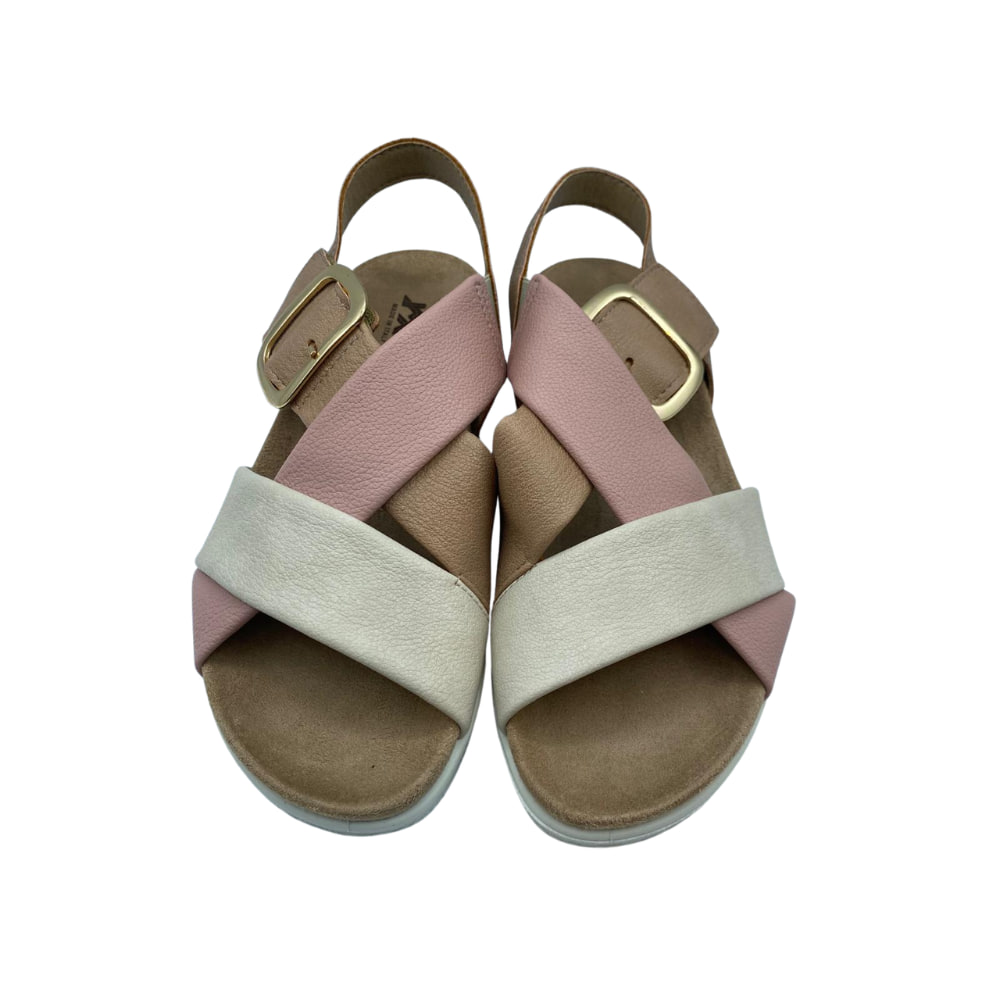 Sandalias Plataforma Tricolor IMAC modelo make up frente