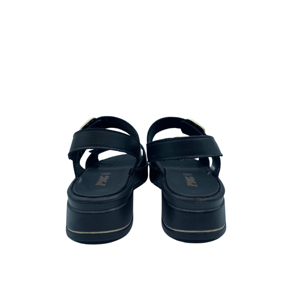 Sandalias Plataforma con doble hebilla Black IMAC trasera Sandalias Plataforma con doble hebilla Black IMAC trasera