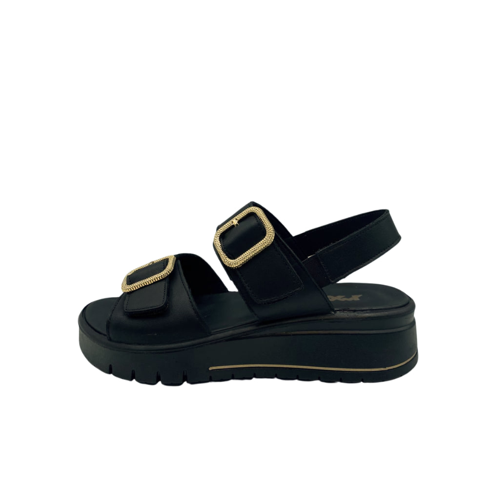 Sandalias Plataforma con doble hebilla Black IMAC