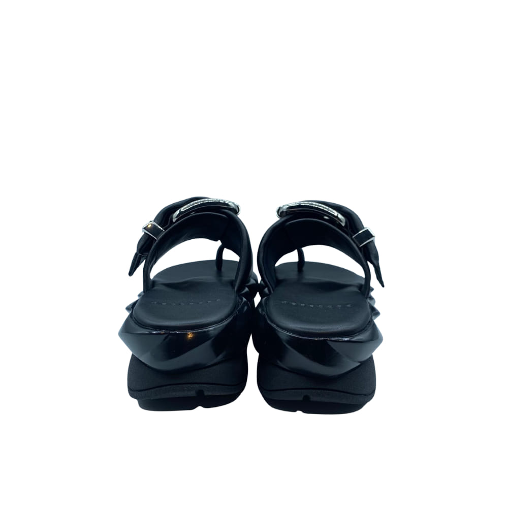 Sandalias Ring toe piel Negro trasera