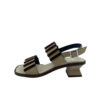 Sandalias en piel de ante beige y negro elegantes- By Carmen