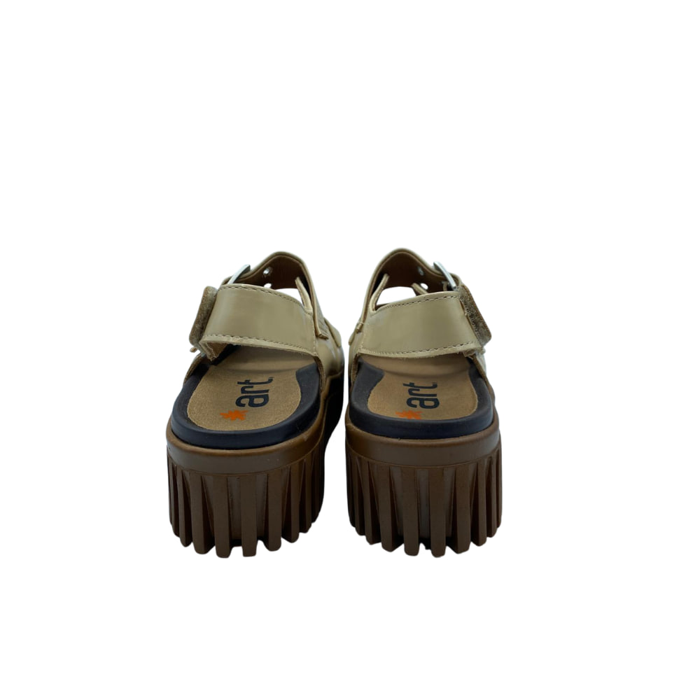 Sandalias plataforma ART Beige trasera