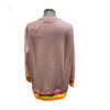 Sudadera en rosa Champagne con mangas tricolor trasera
