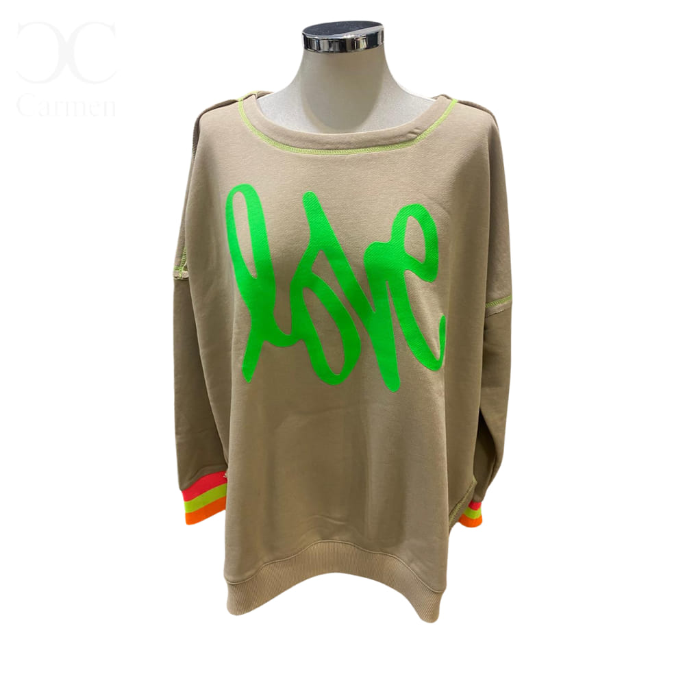 Sudadera marron claro Love