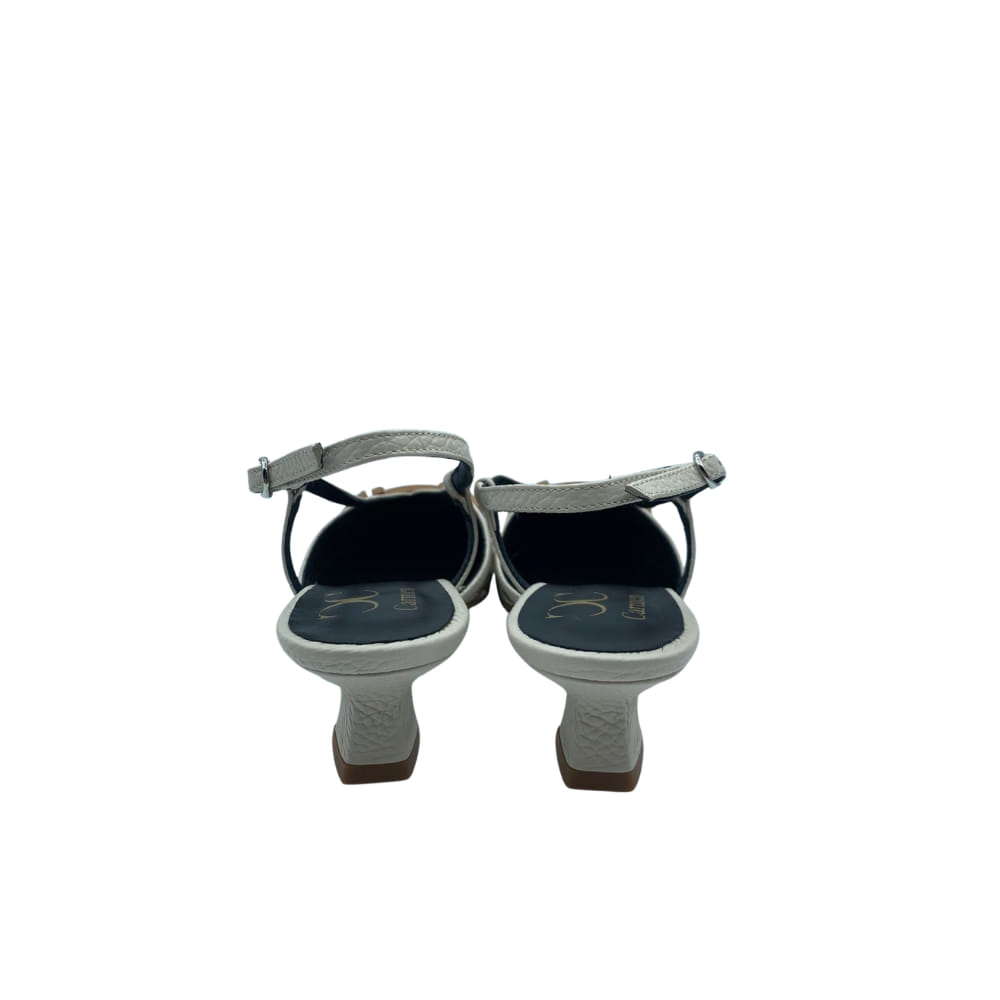Zapato Salon Beige Grabado Serpiente trasera Zapato Salon Beige Grabado Serpiente trasera