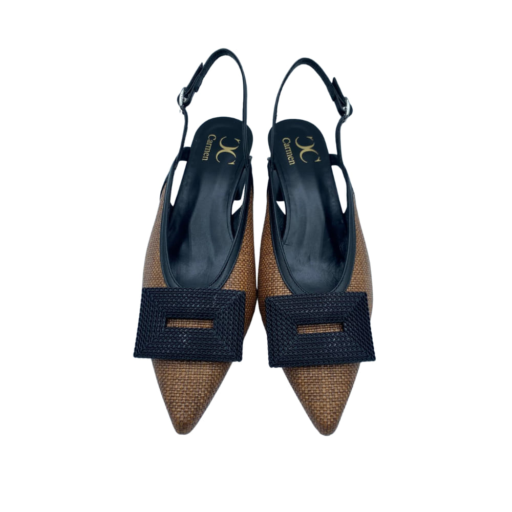 Zapato bicolor Tierra - By Carmen frente