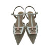 Zapatos Rejilla Beige Dorado con detalles degradados frente