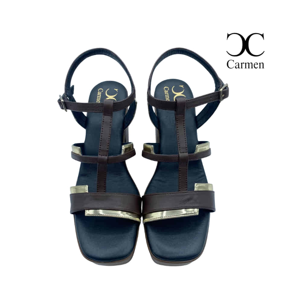 Sandalias Plataforma Black Gold frente