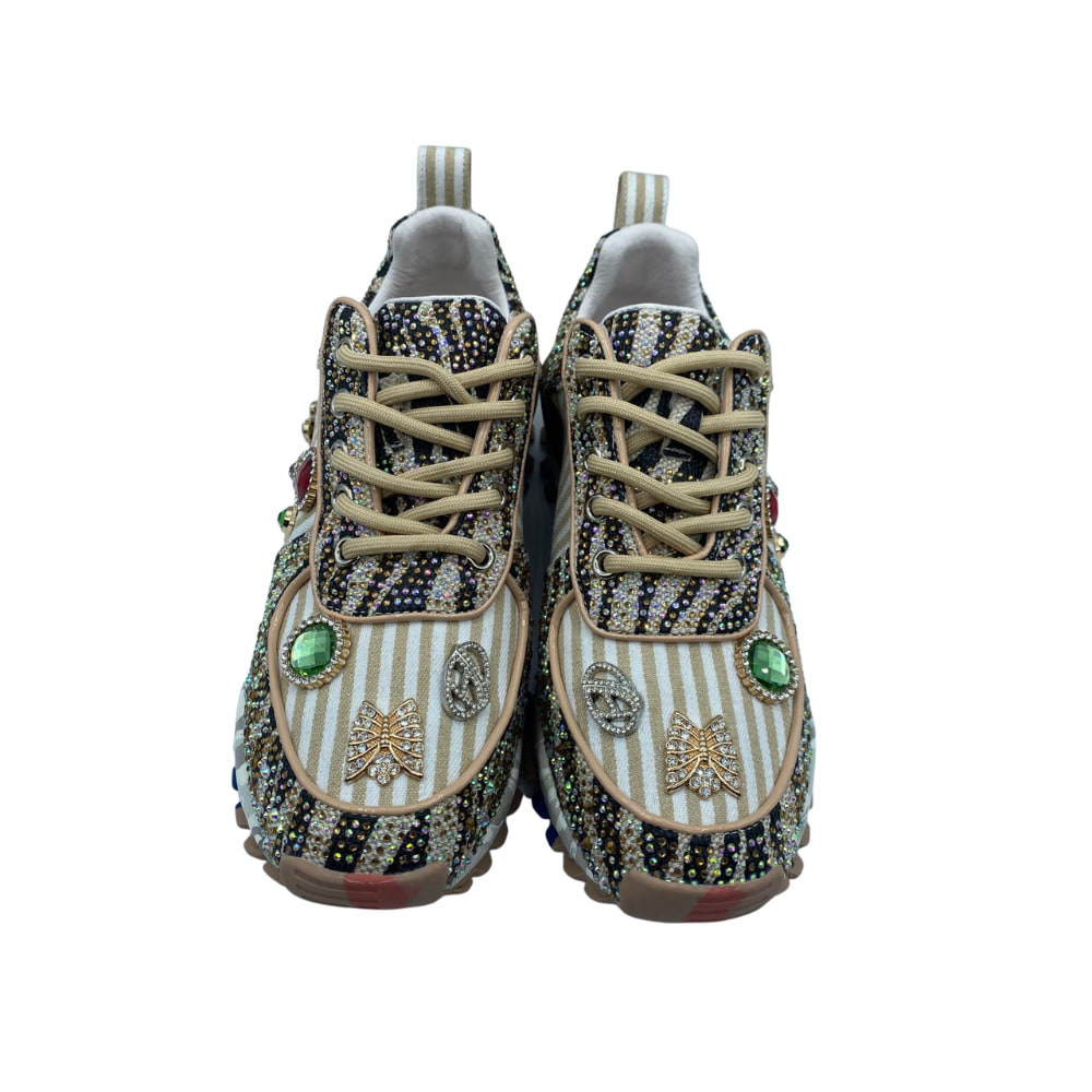 Sneakers Multicolor Joyas Beige frente Sneakers Multicolor Joyas Beige frente