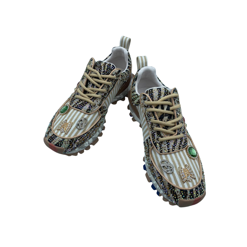 Sneakers Multicolor Joyas Beige perfil Sneakers Multicolor Joyas Beige perfil