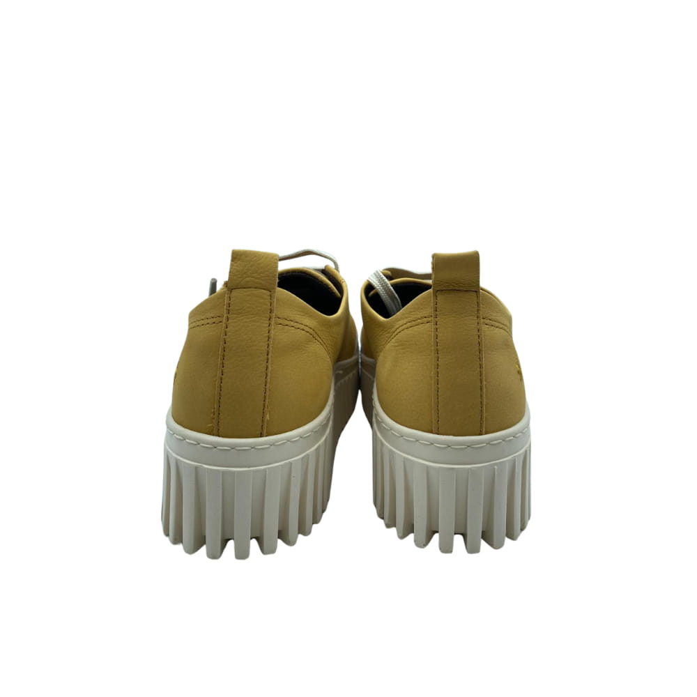 Zapatillas amarillas mujer ART trasera