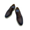 Zapato Blucher de Rejilla Calce Marron de hombre perfil