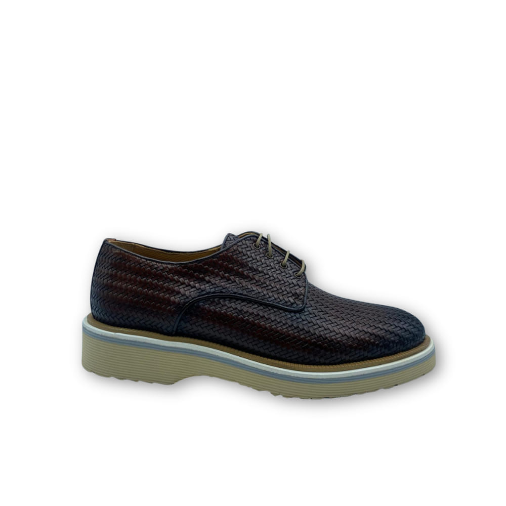 Zapato Blucher de Rejilla Calce Marron de hombre