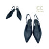 Zapato Destalonado Negro perfil Zapato Destalonado Negro perfil