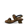 Sandalia Velour Cuero con detalles Ágata y Oro Sandalia Velour Cuero con detalles Ágata y Oro
