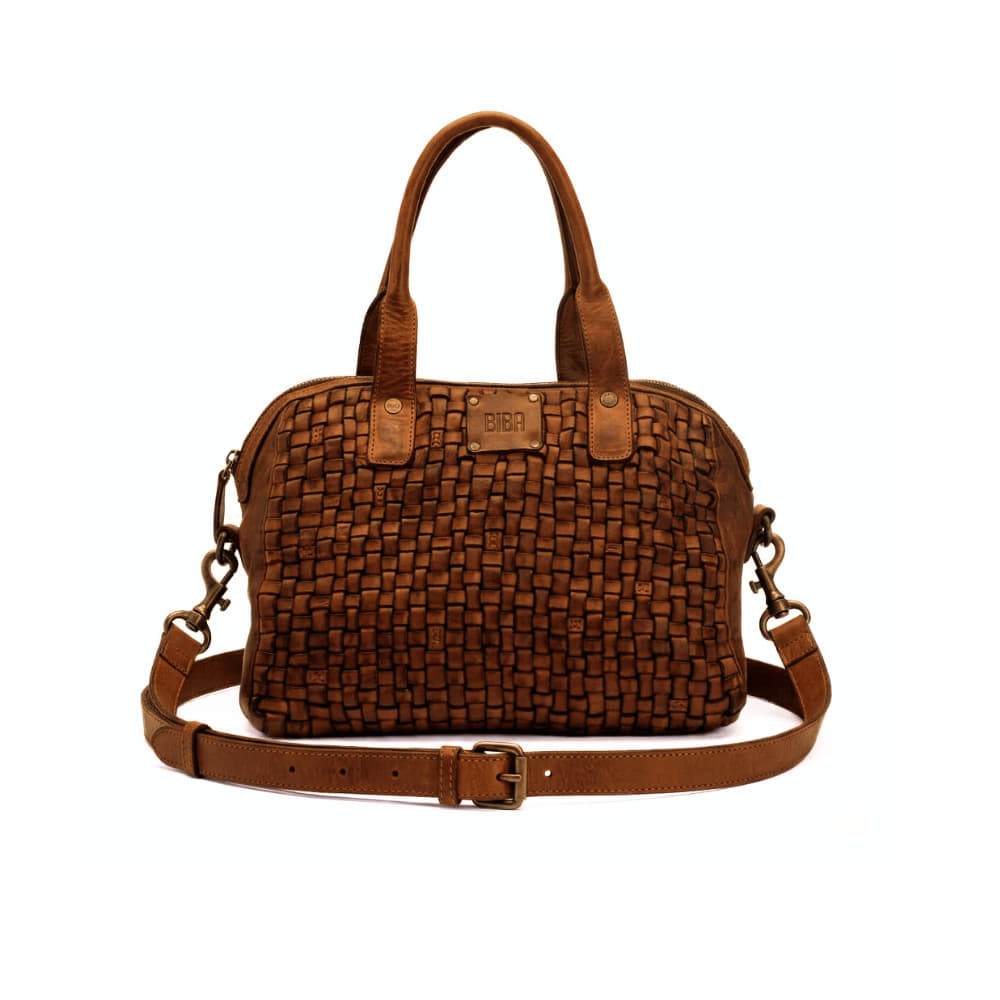 Bolso de mano Bowling Cuero BIBA con cremallera.