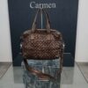 Bolso de mano Bowling Marrón chocolate con cremallera