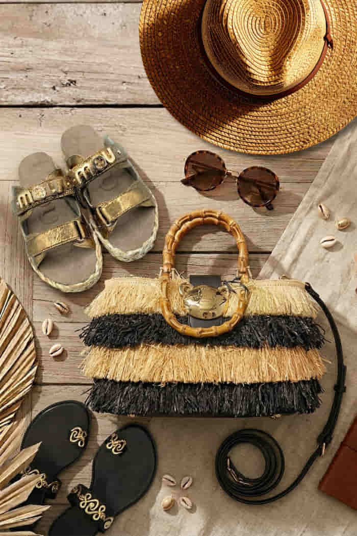 Outfit Bolso de Paja Rue Madam Negro - Carmen Shoes
