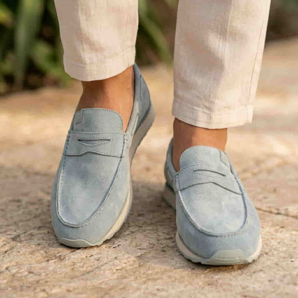 Outfit mocasines de chico Shard gris