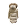 Abrigo plumifero modelo ALASKA Blanco crudo trasera