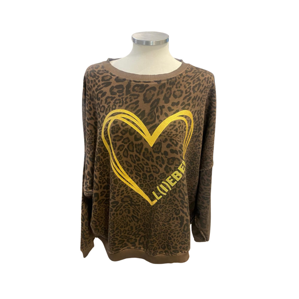 Sudadera animal print marron