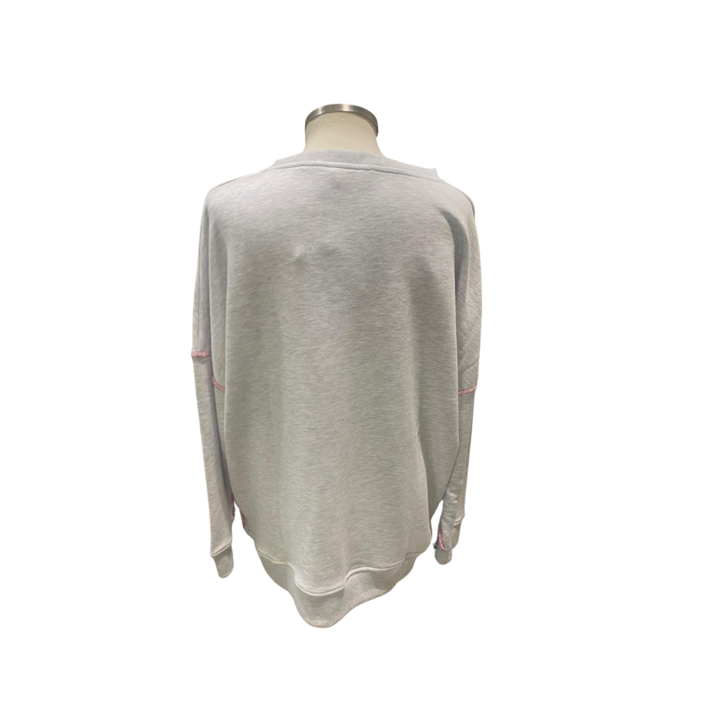 Sudadera gris claro Me and You trasera