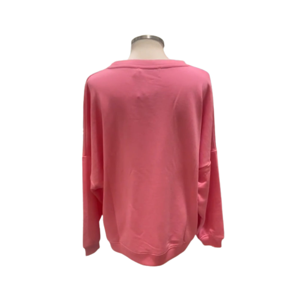 Sudadera rosa corazon trasera Sudadera rosa corazon trasera