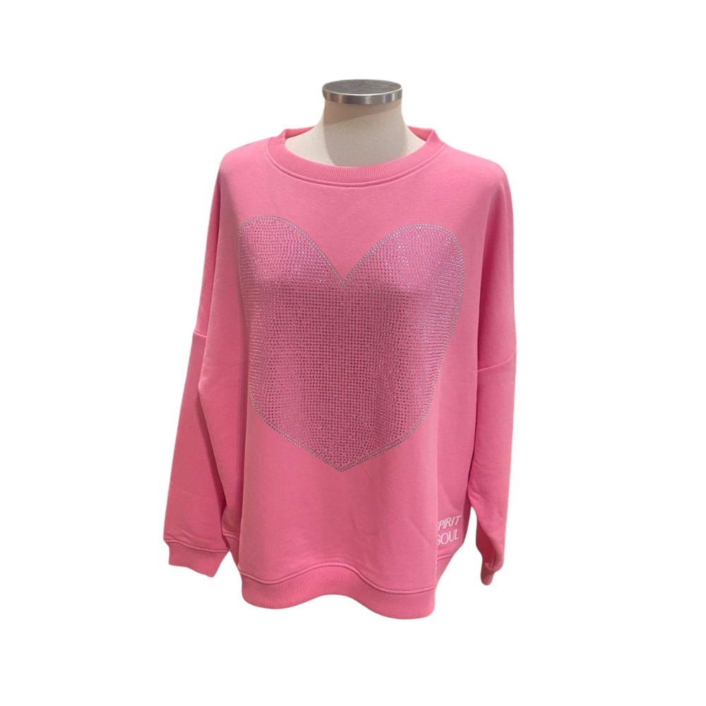 Sudadera rosa corazon
