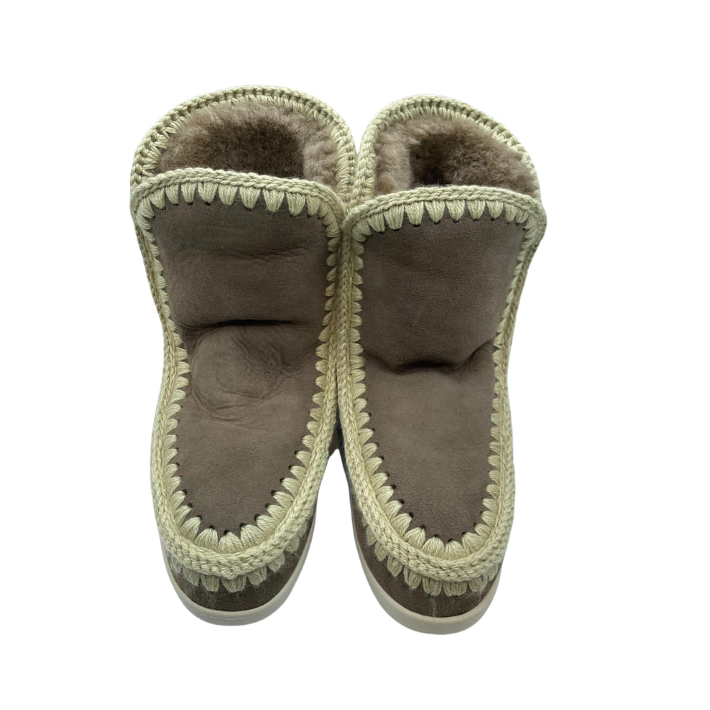 Bota Mou Cuña interior Marrón Ribete Beiige frente estilo montañés