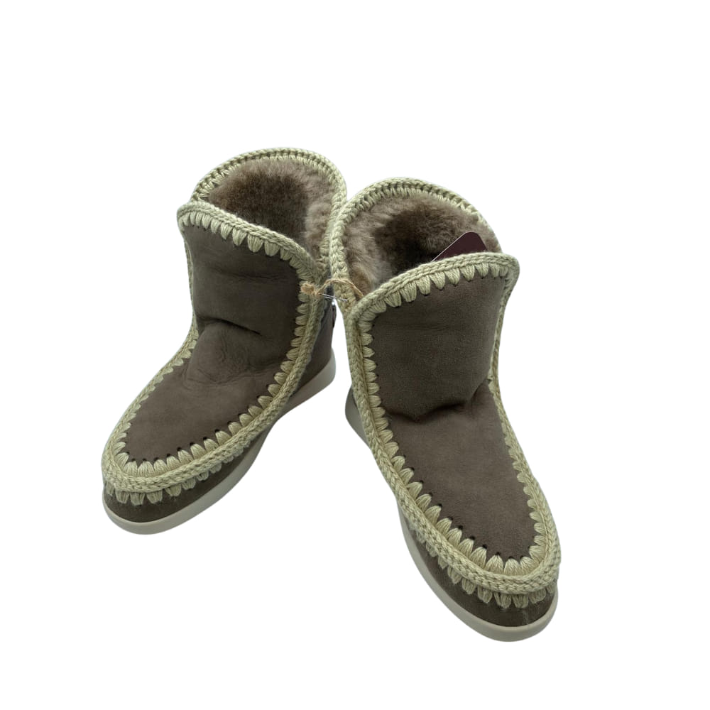 Bota Mou Cuña interior Marrón Ribete Beiige perfil tipo skimal
