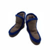 Bota Mou forradas de pelo. Cuña interior Marrón con ribete Azul perfil