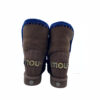 Bota Mou Cuña interior Marrón con ribete Azul trasera de caña alta