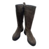 Bota de ante Plana Marrón - Janet&Janet perfil para mujer