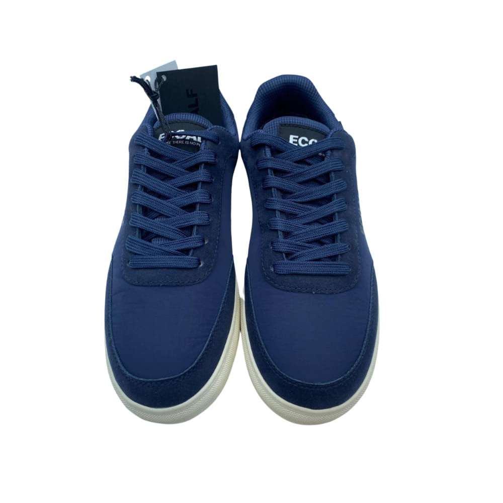 Deportivas Azul Waterproof ECOALF frente con cordones a juego