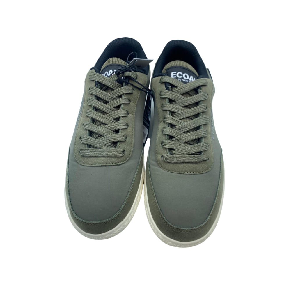 Deportivas Waterproof ECOALF Kaki frente lleva cordones