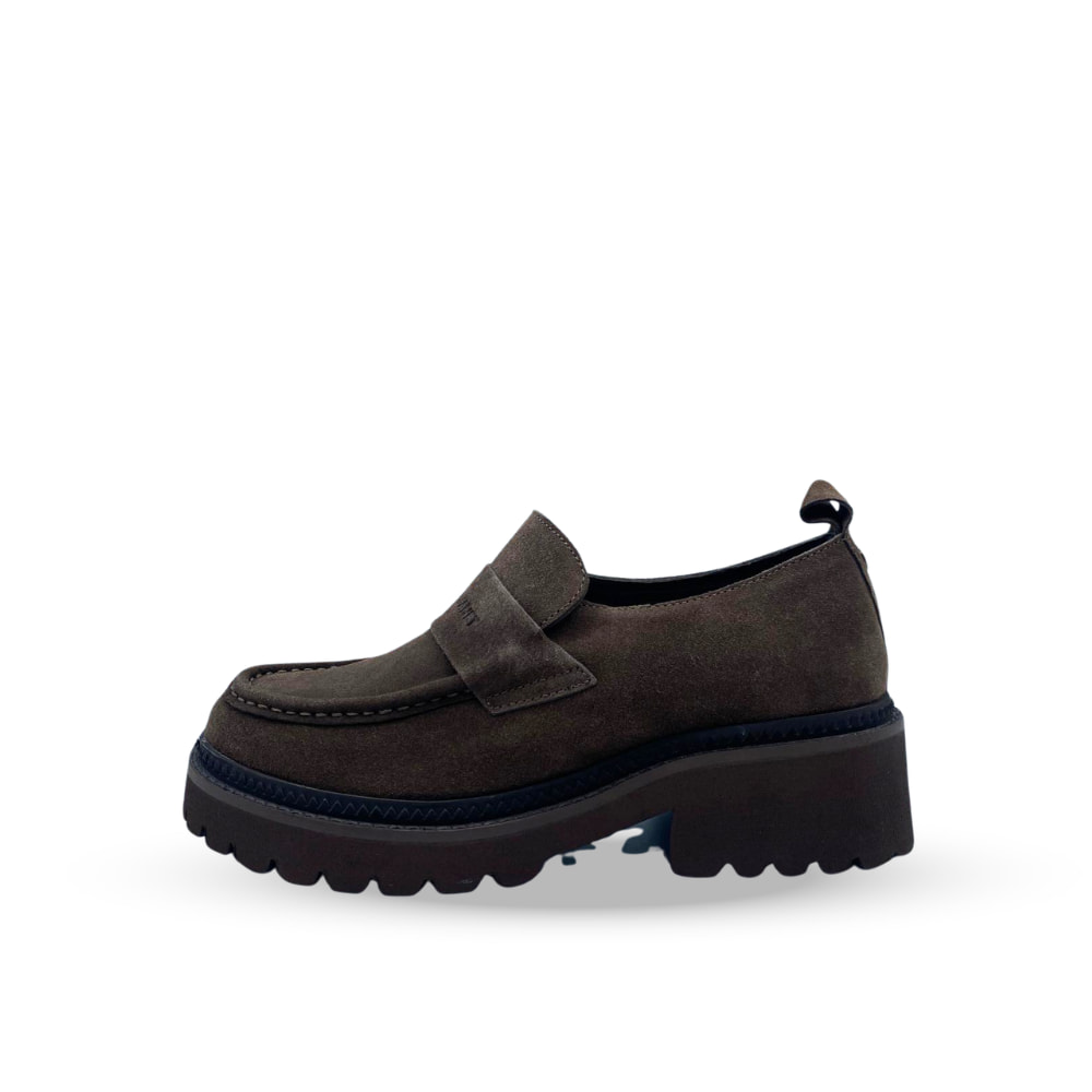 Mocasín de ante Sport Marrón de mujer con plataforma