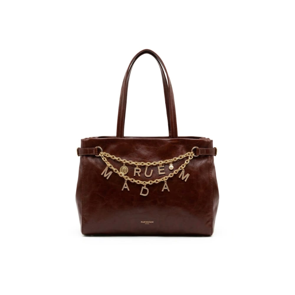 Bolso Pequeño de Mano Cadenas Rue Madam granate