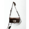 Bolso de hombro Teddy con Tachas Marrón Rue Madam con cintas y flecos