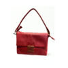 Bolso de hombro con cordón Rue Madam rojo grana abierto con solapa