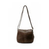 Bolso de solapa con tachas Talla S Marrón pequeño con tachas