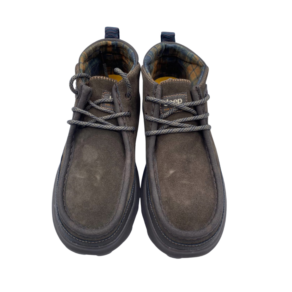 Bota JEEP Ante Marrón con cordones frente de chico